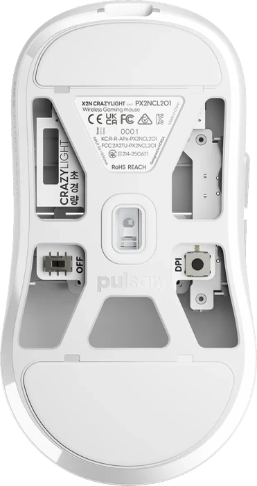 Pulsar Gaming Gears X2N CL CrazyLight Medium Wireless Uyuni White, USB