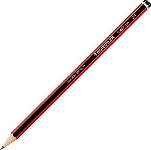 Staedtler Tradition 110 Bleistift 2H graphit, schwarz/rot