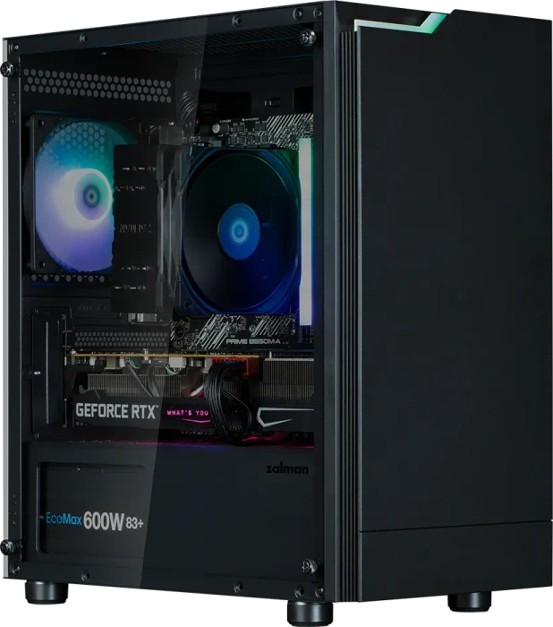 Zalman T4 Plus Black, Glasfenster