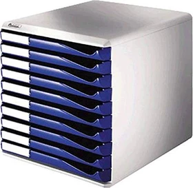 Leitz Formular-Set Schubladenbox, 10 Schubladen, blau
