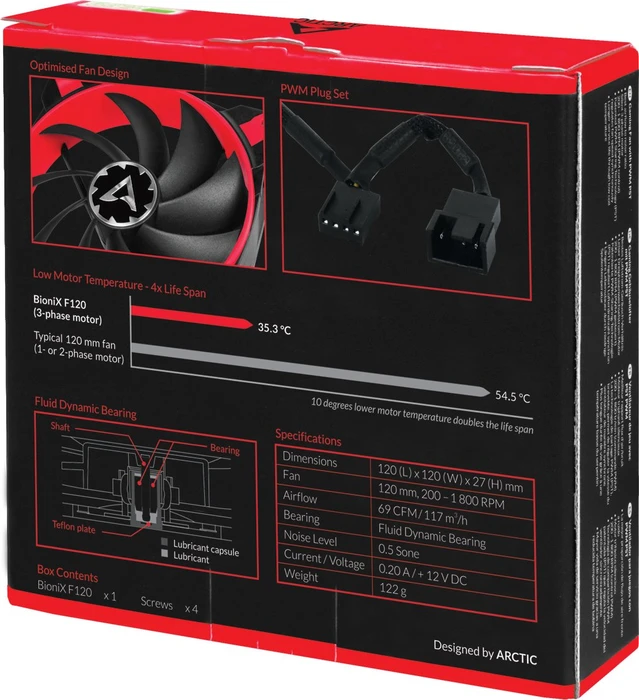 ARCTIC BioniX F120 PWM PST rot, 120mm
