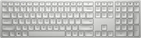 HP 970 Dual-Mode Wireless Keyboard, silber, USB/Bluetooth, DE (3Z729AA#ABD)