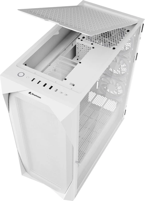 Sharkoon REV300 White, weiß, Glasfenster