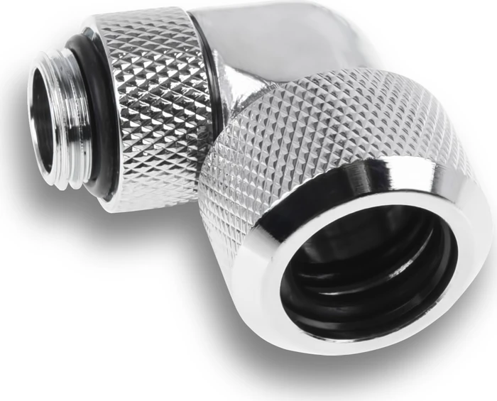 Alphacool Eiszapfen 90° G1/4" auf 16mm HardTube Anschraubtülle, verchromt, 4er-Pack