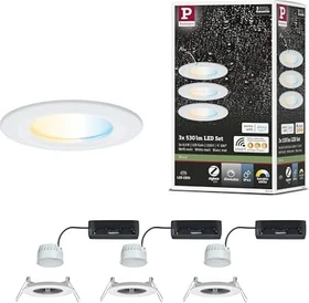 Paulmann Nova Coin rund 6W Einbauleuchte weiß matt, 3 Stück