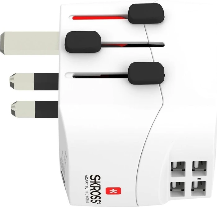 Skross World Travel Adapter Pro Light USB (4xA), 4x USB-A
