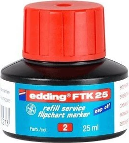 edding FTK25 Flipchartmarker Tintenflasche rot, 25ml