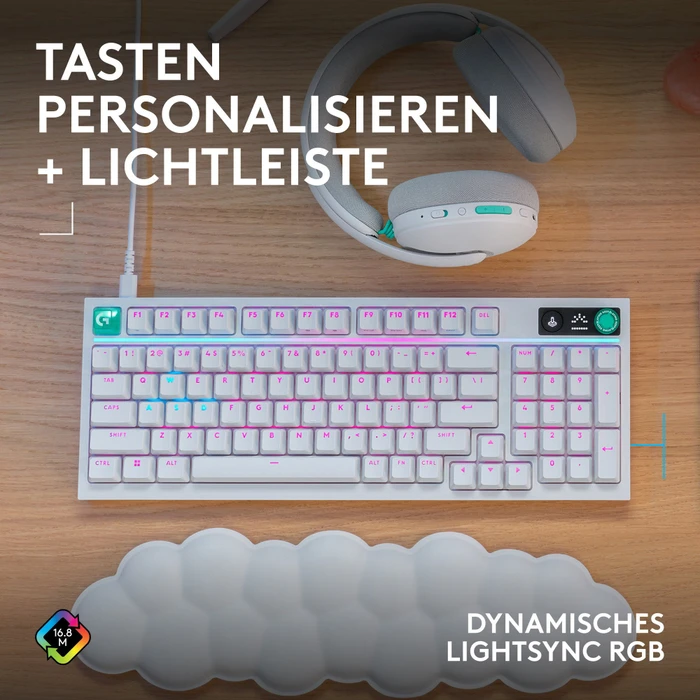 Logitech G316 X 98, weiß, Tactile Switch, USB, ES