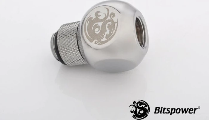 Bitspower TII Adapter G1/4" auf 3x G1/4" drehbar glänzend silber