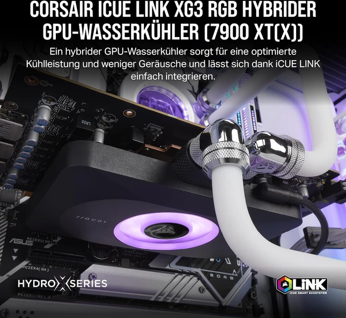 Corsair iCUE LINK XG3 RGB Hybrider GPU Wasserkühler AMD 7900XT(X)
