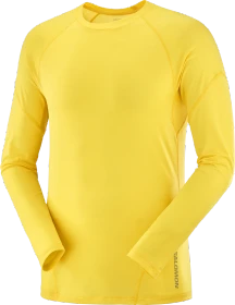Salomon Cross Run Laufshirt langarm lemon (Herren)