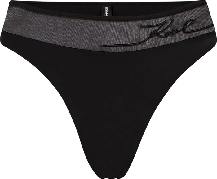 Karl Lagerfeld K Signature High Waist Bikini-Hose schwarz (Damen)
