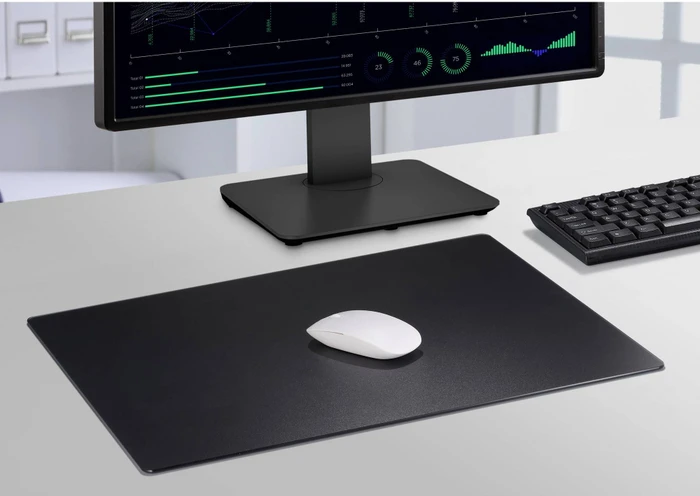 Renkforce RF-GMP-500 Gaming-Mauspad aus Glas, 490x420mm, schwarz