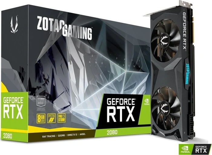 Zotac Gaming GeForce RTX 2080, 8GB GDDR6, HDMI, USB-C, 3x DP
