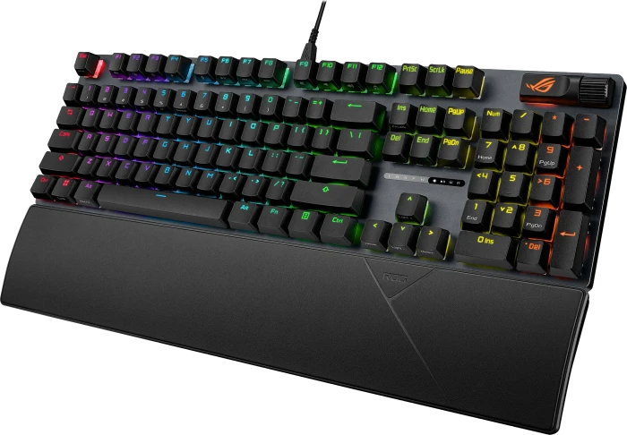 ASUS ROG Strix Scope II X, PBT, LEDs RGB, hot-swap, ROG NX SNOW V2, USB, FR