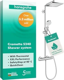 Hansgrohe Crometta E Showerpipe 240 1jet EcoSmart Thermostat Duschsystem chrom