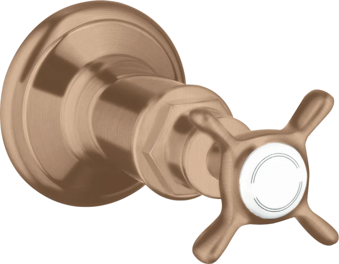 Hansgrohe AXOR Montreux Absperrventil Unterputz mit Kreuzgriff brushed red gold