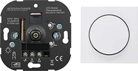 Berker S.1/B.3/B.7 Zentralstück für Drehdimmer/Drehpotenziometer, polarweiß glänzend