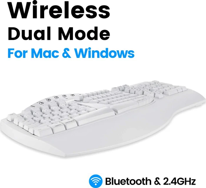 Perixx Periboard-612W, weiß, USB/Bluetooth, US