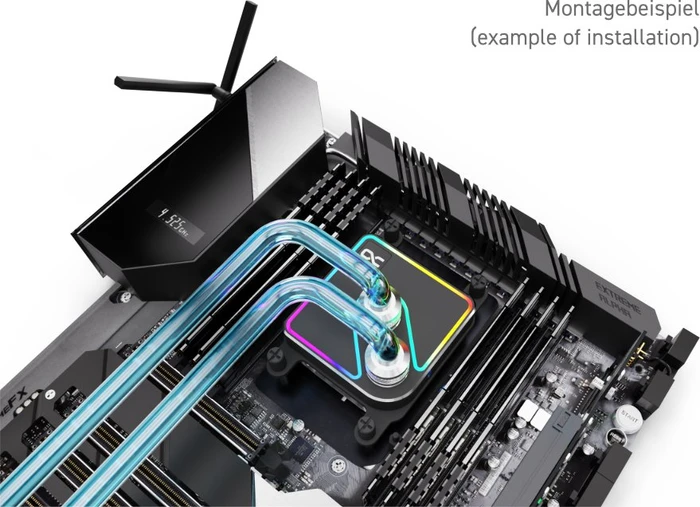 Alphacool Core 1 Aurora Black, Messing/Nickel
