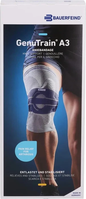 Bauerfeind GenuTrain Kniebandage A3 rechts Größe 6 titan, 1 Stück