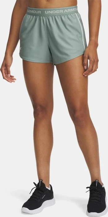 Under Armour Tech Play Up Hose kurz silica green/hydro green/white (Damen)