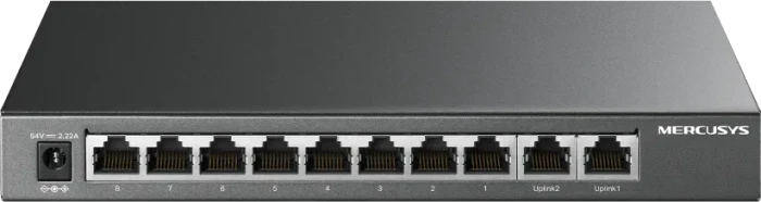 Mercusys Desktop Gigabit Switch, 8x RJ-45, 2x SFP, 111W PoE+