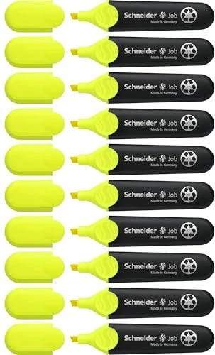 Schneider Job Textmarker gelb, 10er-Pack