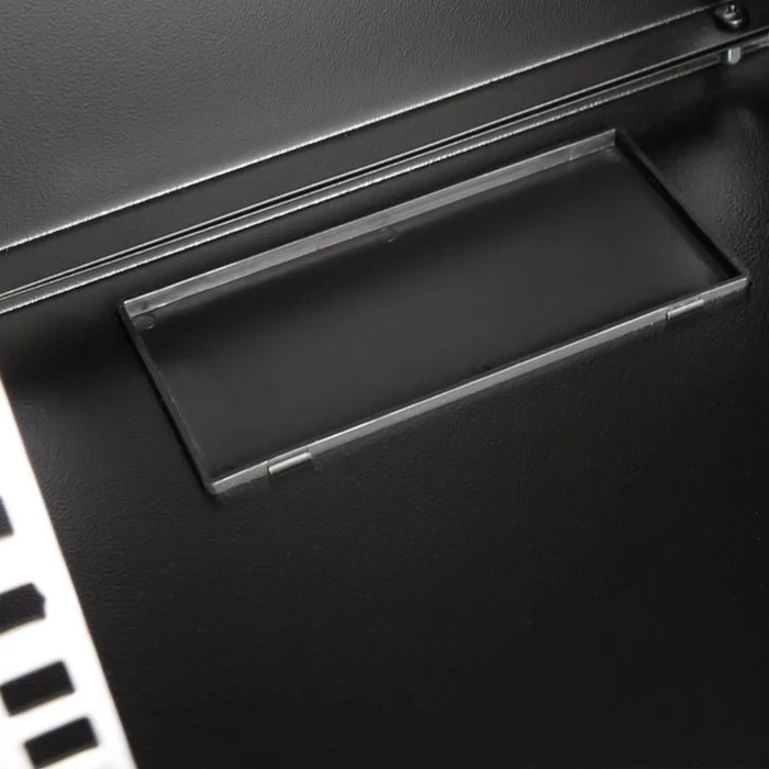 HMF Serverschrank 10", HMF 63400 6HE, Sicherheitsglastür, IP20, schwarz, 300mm tief