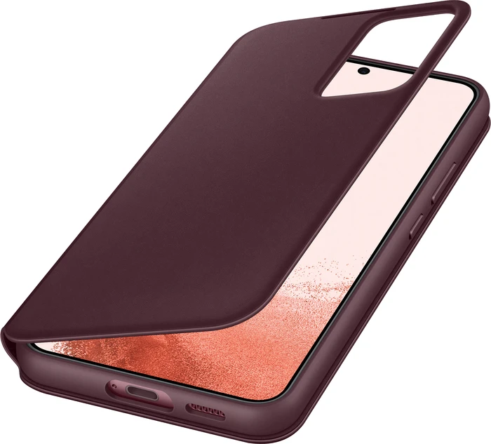 Samsung Smart Clear View Cover für Galaxy S22+ Burgundy
