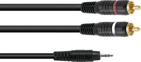 Omnitronic Adapterkabel 3.5mm Klinke/2x RCA 1.0m