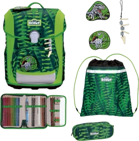 Scout Neo DIN Danger Dino Schultaschen-Set, 4-tlg.