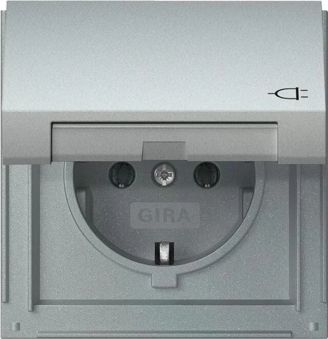 Gira System 55 SCHUKO-Steckdose 16A 250V, Alu