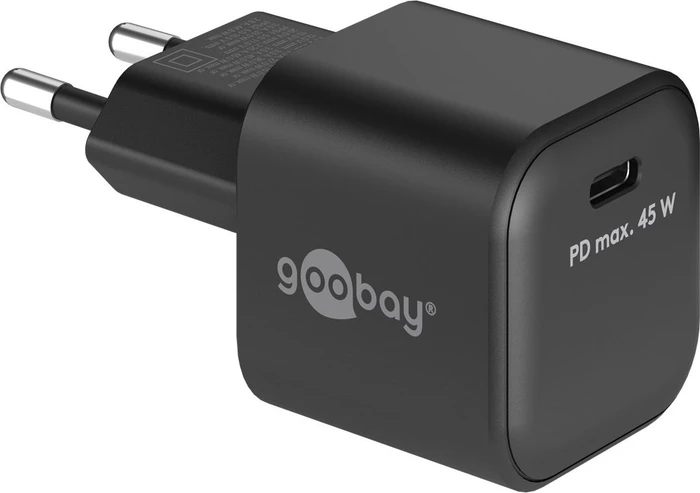 Wentronic Goobay USB-C PD GaN Fast Charger Nano (45W) schwarz