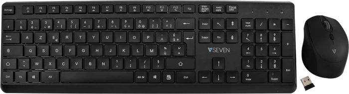 V7 CKW350 Professional Wireless Tastatur und Maus Set, USB, FR