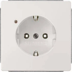 Siemens DELTA style Schuko-Steckdose Betriebsanzeige, titanweiß