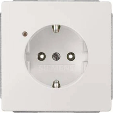 Siemens DELTA style Schuko-Steckdose Betriebsanzeige, titanweiß