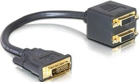 DeLOCK Adapter DVI25 male to 2x DVI25 female