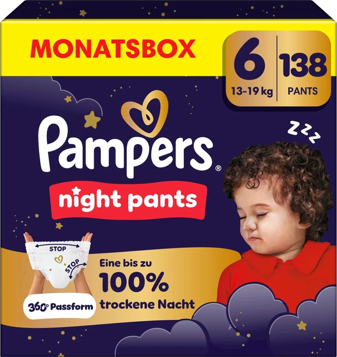 Pampers Baby-Dry night pants Gr.6 Einwegwindel, 15+kg, 138 Stück