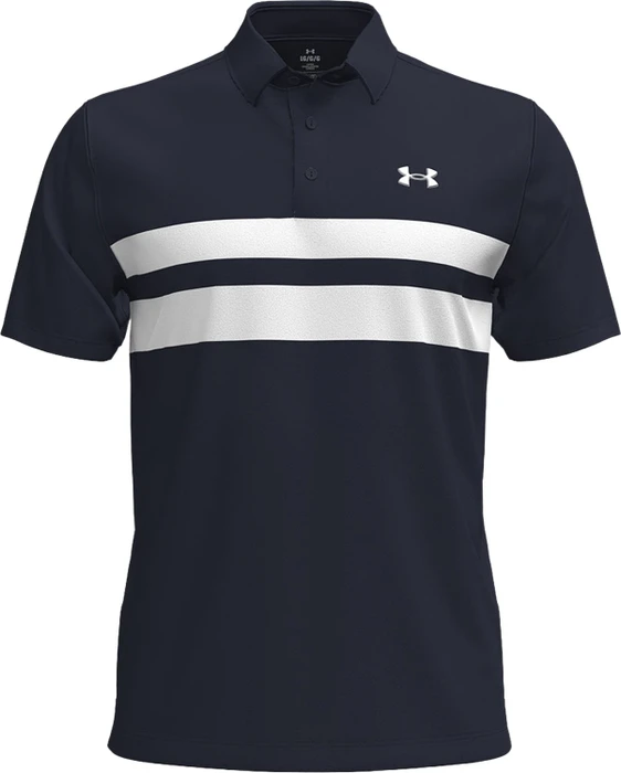Under Armour Playoff 3.0 Stripe Poloshirt kurzarm midnight navy/white (Herren)