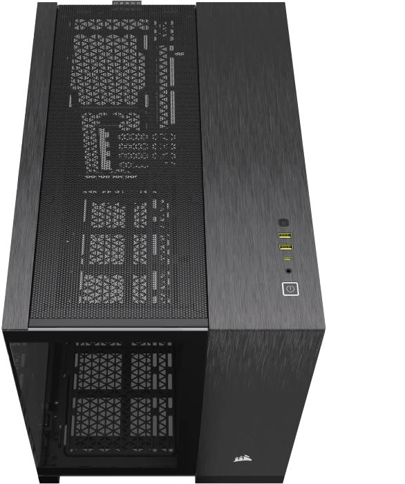 Corsair 2500X Black/Obsidian Aluminium, schwarz/grau, Glasfenster