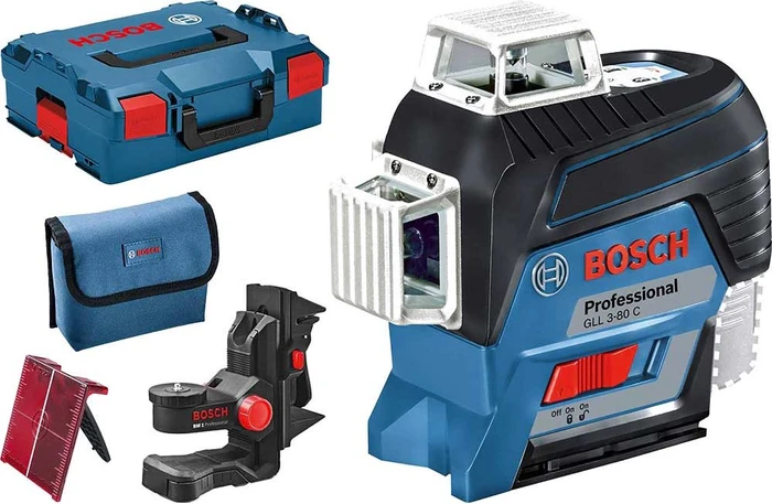 Bosch Professional GLL 3-80 C Akku-/Batterie-Linienlaser solo inkl. Tasche + Zubehör