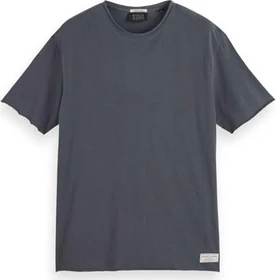 Scotch & Soda Raw Edge T-Shirt kurzarm washed black (Herren)