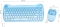 LogiLink Kitty Kindgerechtes Wireless Tastatur-Maus-Set, blau, USB, DE Vorschaubild