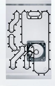 Stealkey Customs Lian Li O11D Mini Front Plate MK2 Distro-Plate, Verteilerplatte inkl. D5 Adapter, weiß