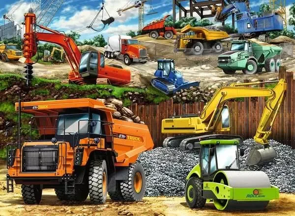 Ravensburger Puzzle Fahrzeuge auf der Baustelle