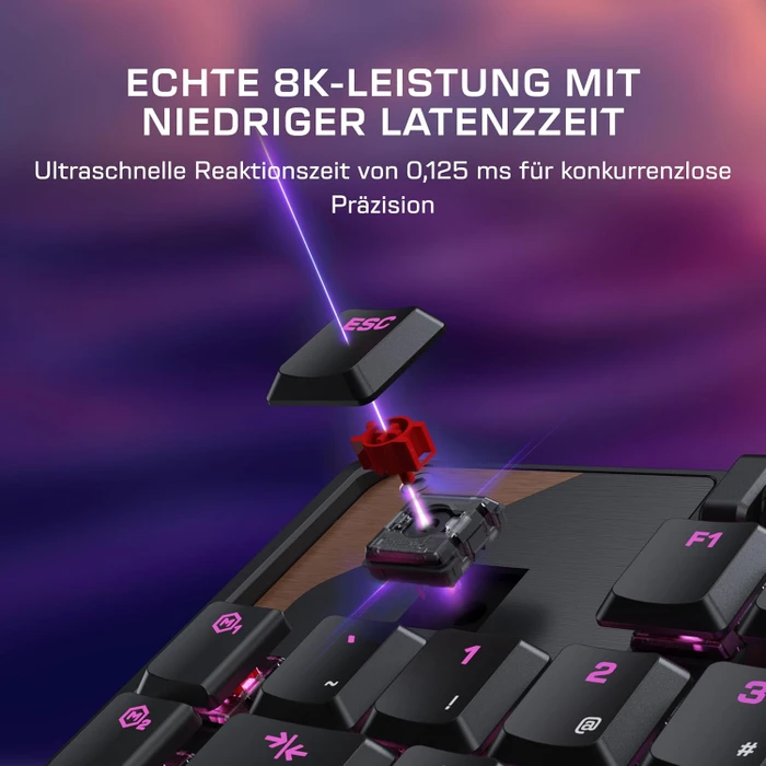 Turtle Beach Command Series KB5, schwarz, LEDs RGB, Low-Profile TITAN Linear, USB, DE