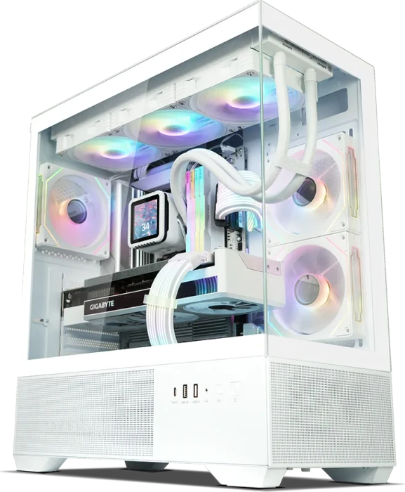 Zalman Chronix V2 White, weiß, Glasfenster