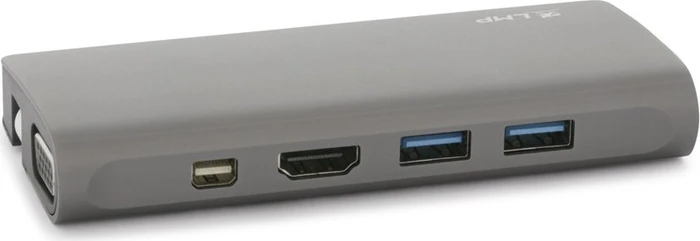 LMP USB-C Travel Dock, 9-Port, USB-C 3.0 [Stecker], space gray