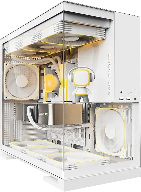 Geometric Future Model 5 White, inkl. Lüfter, Glasfenster